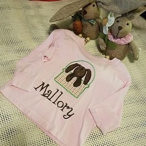 Rabbit Skin Mallory Monogrammed  rabbit shirt
